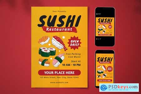 Sushi Flyer Set