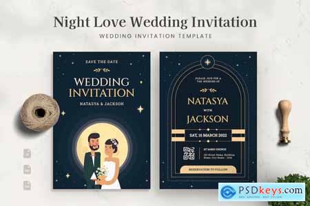 Wedding Invitation - Night Loves