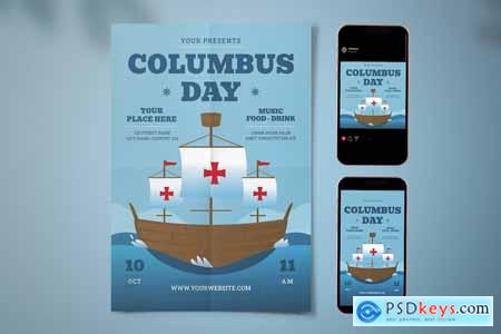 Columbus Day Flyer Set