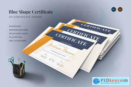 Blue Shape Certificate