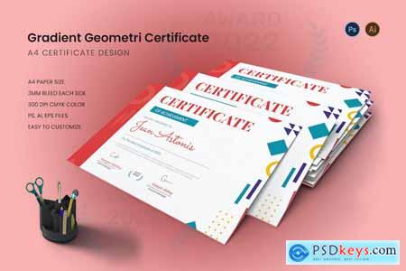 Gradient Geometri Certificate