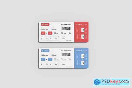 Commercial Airplane Ticket - Mockup