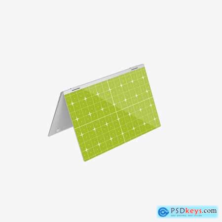 Folded Laptop Computer Mockup