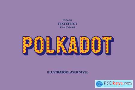 POLKADOT Illustrator Text Effect