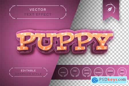3D Puppy - Editable Text Effect, Font Style