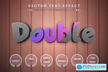 Super Double - Editable Text Effect, Font Style