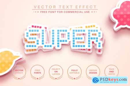 Pixel Sticker - Editable Text Effect, Font Style
