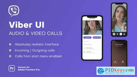 Viber UI - Audio & Video Calls Premiere Pro