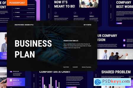 Gradient Blue Pink Business Company Profile PPT