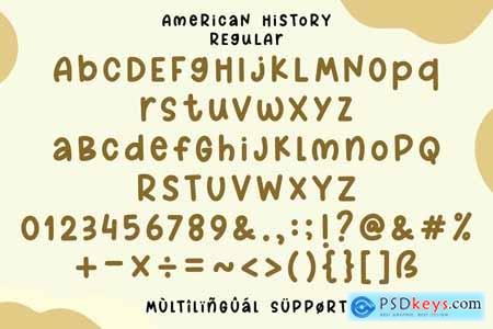 AmericaN History - Quirky Font Trio