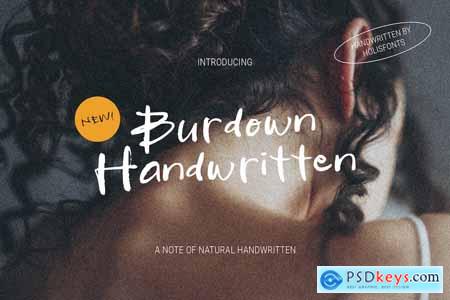 Burdown Handwritten