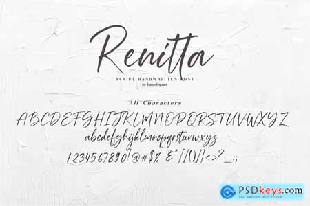 Renitta - Handwritten Font