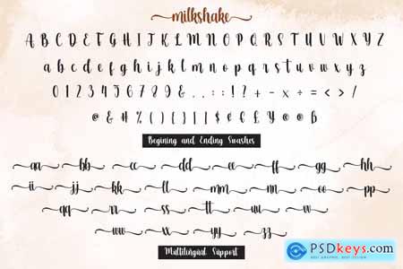 Milkshake - Script Handwritten Font