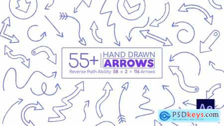 Videohive Hand Drawn Arrow Pack After Effects 39611069