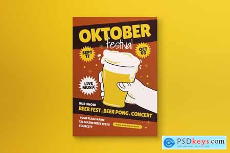 Retro Oktober Fest Flyer