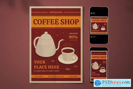 Coffee Shop Flyer Set