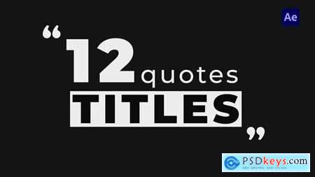 Modern Quotes Titles - After Effects 39635367