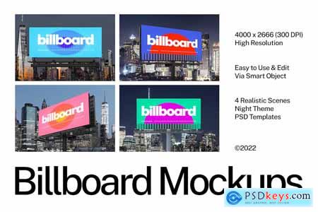 Night City Billboard Mockup