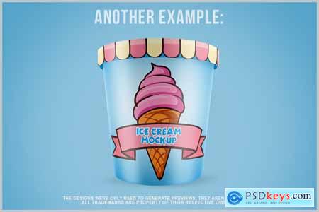 Ice Cream Mockup PSD