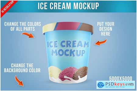 Ice Cream Mockup PSD
