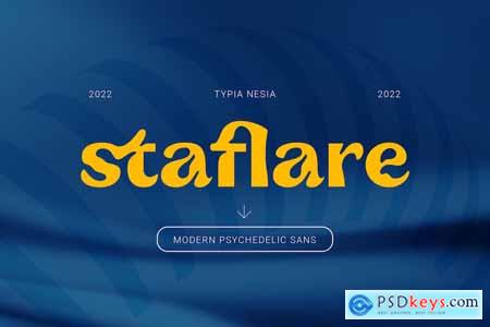 Staflare - Retro Psychedelic Display Sans Font