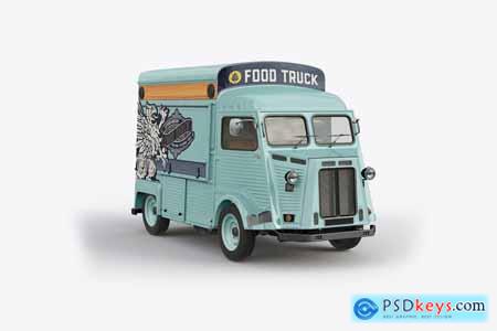 Vintage Food Truck Mockup
