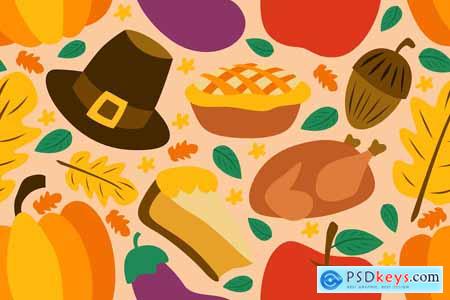 Thanks Giving Vector Seamless Object Pattern