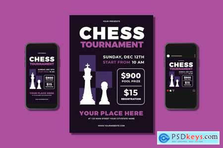 Chess Tournament Flyer Set