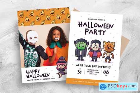 Kids Halloween Party Flyer Template