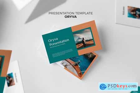 Oryva Pitch Deck Sienna Cyan Powerpoint