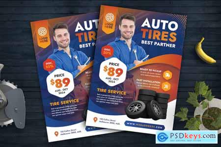 Auto Tires Flyer Template