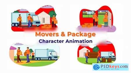 Movers And Package Service Character Animation Scene 39741150
