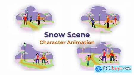 Premiere Pro Snow Character Animation Scene 39726075