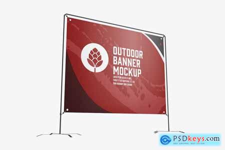 Outdoor Advertising Stand Mockup