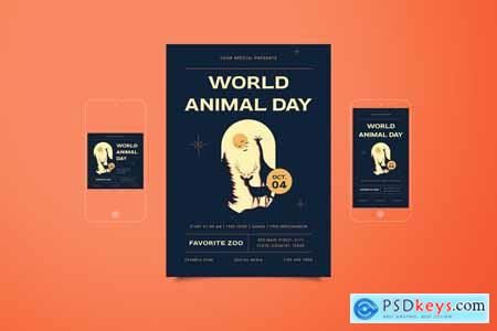 World Animal Day Flyer Set