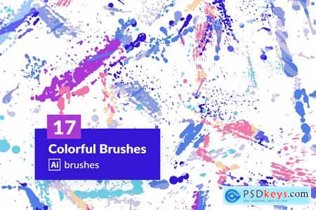 17 Colorful Brushes for Adobe Illustrator