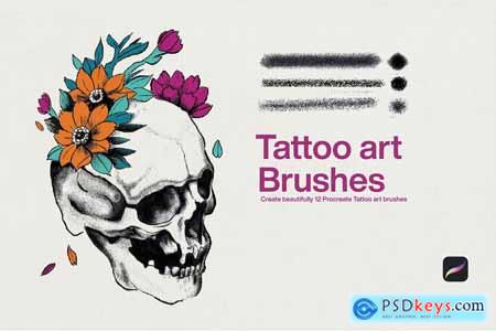 10 Tattoo Art Brushes Procreate