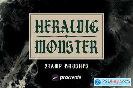 Heraldic Monster Stamp Brush Procreate