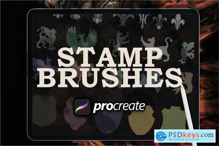 Heraldic Element Stamp Brush Procreate