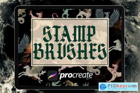 Heraldic Monster Stamp Brush Procreate