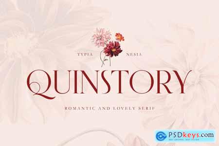 Quinstory - Romantic Beauty Lovely Serif Font