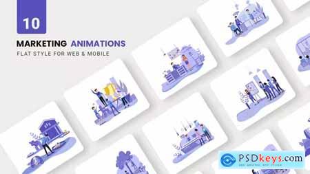Digital Marketing Animations - Flat Concept 39880426
