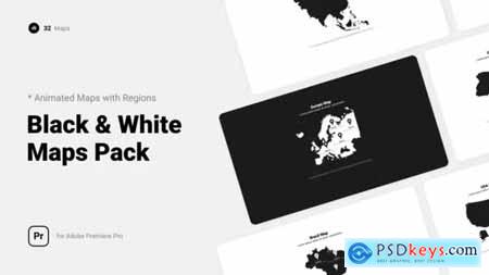 Black & White Maps with Pins - MOGRT for Premiere Pro 39744349
