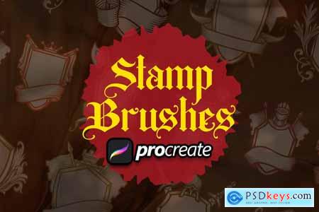 Heraldic Shield Stamp Brush Procreate