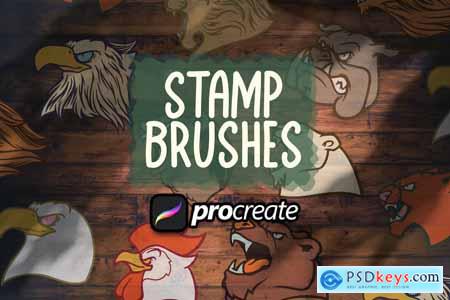 Mascot Head Stamp Brush Procreate
