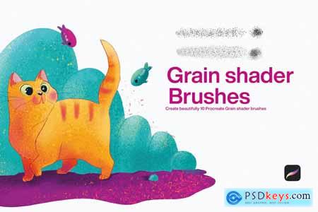10 Grain Shader Brushes Procreate