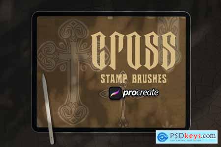 Cross Heraldic Brush Stamp Procreate