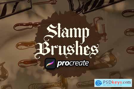 Dansdesign Craftsman Tool Brush Stamp Procreate