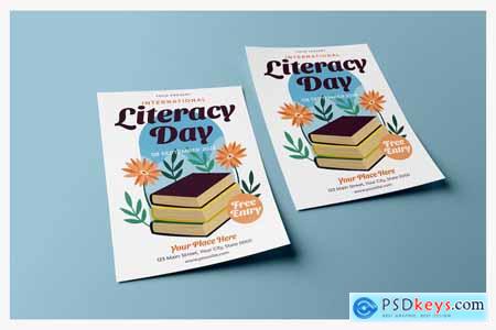 International Literacy Day Event - Poster Template J2JJDZY