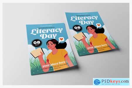 International Literacy Day Event - Poster Template 53FCWWZ